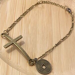 NEW Brass cross bracelet #2
